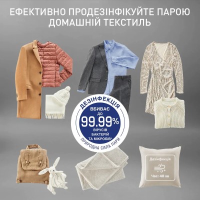 Автоматична парова шафа Tefal Care For You First, 1500Вт, 1200мл, паровий удар -35гр, синій (YT2020E0)