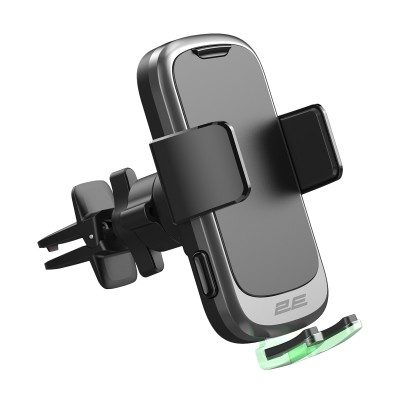 Автомобільний тримач смартфона 2Е автоматичний/бездротова зарядка 4.7-7", чорний (2E-WCQ01-10)