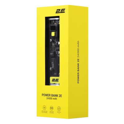 Акумулятор портативний літій-іонний Power Bank 2E Сrystal 24000мА·год, 100Вт (2E-PB7200PD)