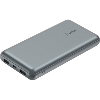 Акумулятор портативний літій-іонний Power Bank Belkin 10000мА·год, 15Вт, 2хUSB-A/USB-C, cірий (BPB011BTGY)