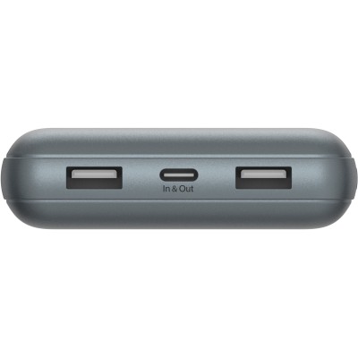 Акумулятор портативний літій-іонний Power Bank Belkin 10000мА·год, 15Вт, 2хUSB-A/USB-C, cірий (BPB011BTGY)