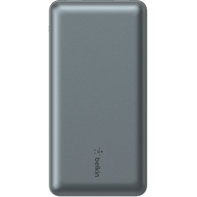 Акумулятор портативний літій-іонний Power Bank Belkin 20000мА·год, 15Вт, 2хUSB-A/USB-C, cірий (BPB012BTGY)