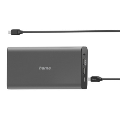Акумулятор портативний літій-іонний Power Bank Hama 26800 мА·год, 60Вт, PD