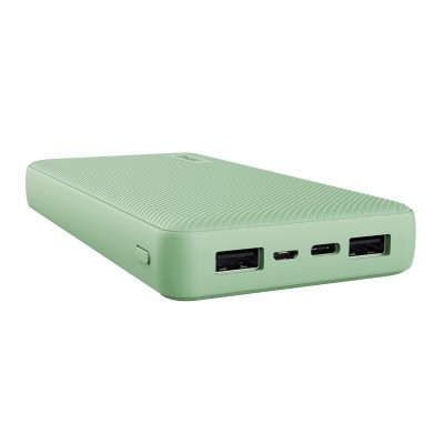 Акумулятор портативний літій-іонний power bank Trust Primo ECO, 20000мА·год, 2хUSB-A/USB-C, 15W, зелений