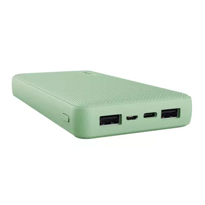 Акумулятор портативний літій-іонний power bank Trust Primo ECO, 20000мА·год, 2хUSB-A/USB-C, 15W, зелений