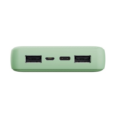 Акумулятор портативний літій-іонний power bank Trust Primo ECO, 20000мА·год, 2хUSB-A/USB-C, 15W, зелений