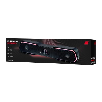 Акустична система (саундбар) 2E PCS101 RGB, 2.0, USB, Black (2E-PCS101BK)