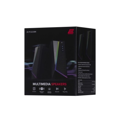 Акустична система 2E PCS233 RGB, 2.0, USB, Black (2E-PCS233BK)