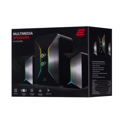 Акустична система 2E PCS301 RGB, 2.1, USB, Black (2E-PCS301BK)