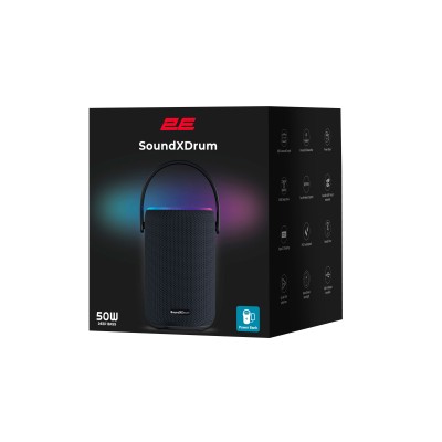 Акустична система 2E SoundXDrum TWS, Wireless, Waterproof Black (2E-BSSXDWBK)