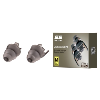 Бервуха захисні 2E Switch EP1 Black з перемикачем, розмір M, NRR 22/14 dB, пасивні