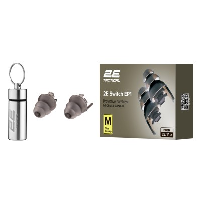Бервуха захисні 2E Switch EP1 Black з перемикачем, розмір M, NRR 22/14 dB, пасивні
