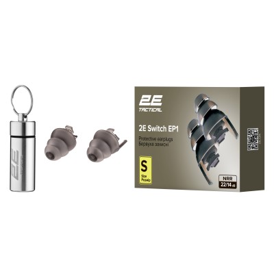Бервуха захисні 2E Switch EP1 Black з перемикачем, розмір S, NRR 22/14 dB, пасивні