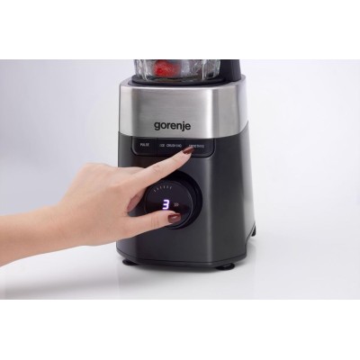 Блендер Gorenje стаціонарний 1000Вт, чаша-1500мл, скло, чорний (B1000DE)