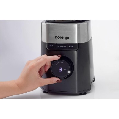 Блендер Gorenje стаціонарний 1000Вт, чаша-1500мл, скло, чорний (B1000DE)
