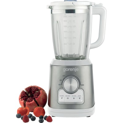 Блендер Gorenje стаціонарний 1400Вт, чаша-1750мл, скло, білий (B1400E)