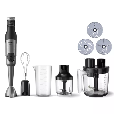 Блендер Philips заглибний Series 5000, 1200Вт, 5в1, чопер, терки, чорний (HR2685/00)