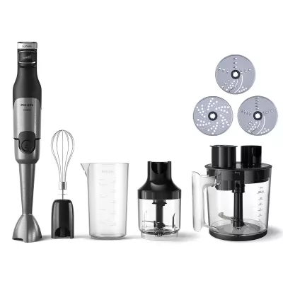 Блендер Philips заглибний Series 5000, 1200Вт, 5в1, чопер, терки, чорний (HR2685/00)