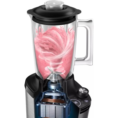Блендер PHILIPS стаціонарний 1500Вт, чаша-2000мл, скло, чорний (HR3760/00)