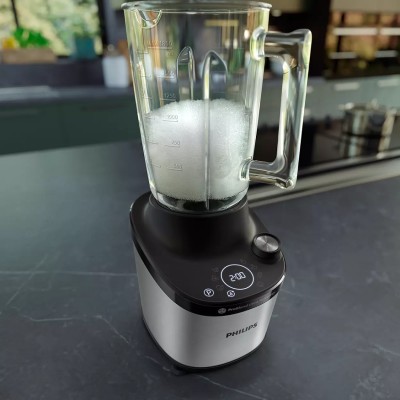 Блендер PHILIPS стаціонарний 1500Вт, чаша-2000мл, скло, чорний (HR3760/00)