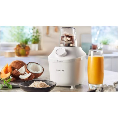 Блендер Philips стаціонарний 3000 series 450Вт, чаша-1900мл, чопер, імпульсний режим, білий (HR2041/17)