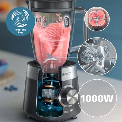 Блендер PHILIPS стаціонарний Series 5000, 1000Вт, чаша-2000мл, сірий (HR3020/20)