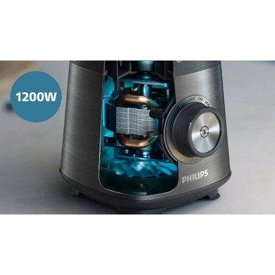Блендер PHILIPS стаціонарний Series 5000, 1200Вт, чаша-2000мл, скло, склянка в комплекті, чорний (HR3041/00) Блендер PHILIPS стаціонарний Series 5000, 1200Вт, чаша-2000мл, скло, склянка в комплекті, чорний (HR3041/00)