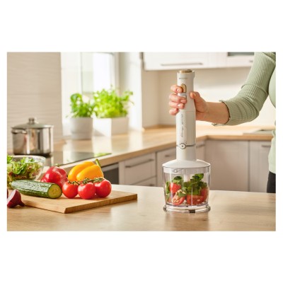 Блендер Sencor заглибний 1200Вт, 6в1, чаша-800мл, спінювач молока, білий (SHB6441WH)