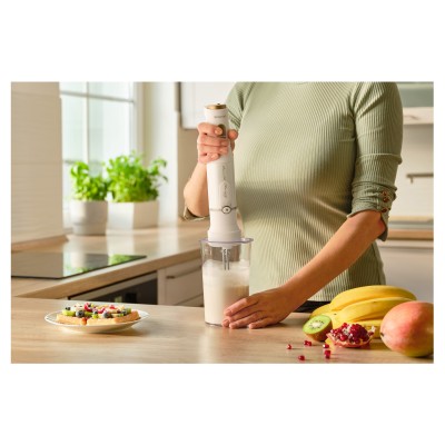 Блендер Sencor заглибний 1200Вт, 6в1, чаша-800мл, спінювач молока, білий (SHB6441WH)
