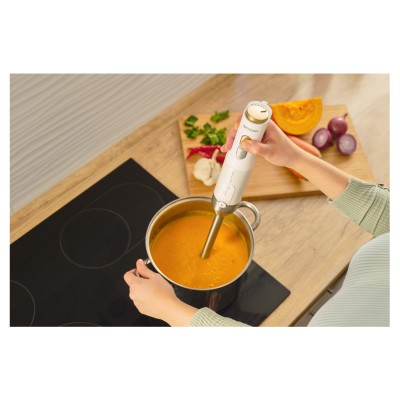 Блендер Sencor заглибний 1200Вт, 6в1, чаша-800мл, спінювач молока, білий (SHB6441WH)