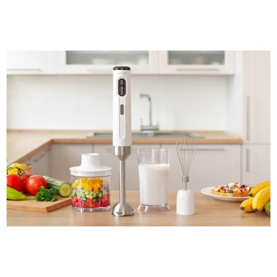 Блендер Sencor заглибний Accu technology, 200Вт, 3в1, чаша-800мл, безпровідний, USB-C, біло-сірий (SHB9001GY) Блендер Sencor заглибний Accu technology, 200Вт, 3в1, чаша-800мл, безпровідний, USB-C, біло-сірий (SHB9001GY)