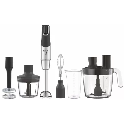 Блендер Tefal заглибний Infiny Force Pro, 1200Вт, 9в1, чаша-800мл, чопер-500мл, спіралайзер, турборежим, чорний (HB95LD38)