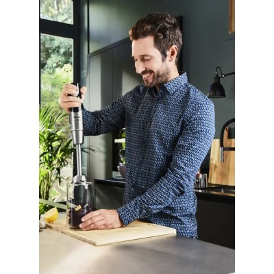 Блендер Tefal заглибний Infiny Force Pro, 1200Вт, 9в1, чаша-800мл, чопер-500мл, спіралайзер, турборежим, чорний (HB95LD38)