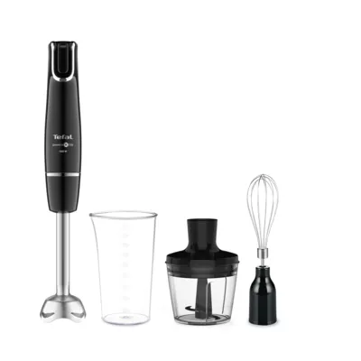 Блендер Tefal заглибний Infiny Force , 1000Вт, 3в1, чаша-800мл, чопер-500мл, турборежим, чорний (HB943838)
