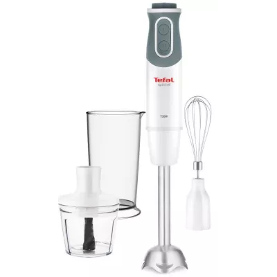 Блендер Tefal заглибний Optichef 800Вт, 3в1, чаша-800мл, чопер-500мл, турборежим, білий (HB643138)