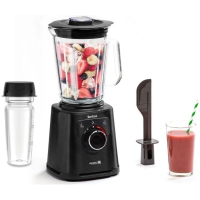 Блендер Tefal стаціонарний Perfectmix+ 1200Вт, чаша-2000мл, ємність для смузі, скло, чорний (BL87G831)