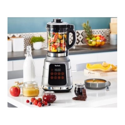 Блендер Tefal стаціонарний Ultrablend Vacuum Boost 1300Вт, чаша-2500мл, вакуумний, доп чаша 1400, сріблясто-чорний (BL985A31)