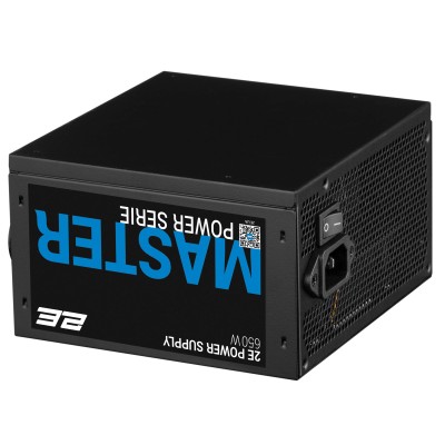 Блок живлення 2E Master Power (650W), >80%, 80+ White, 120мм, 1xMB 24pin(20+4), 1xCPU 8pin(4+4), 3xMolex, 5xSATA, 2xPCIe 8pin(6+