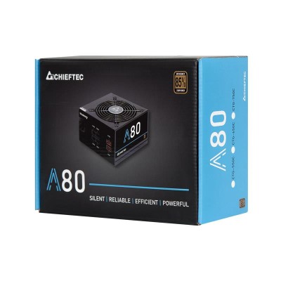 Блок живлення CHIEFTEC A-80 (750W), >85%, 120мм, 1xMB 24pin(20+4), 1xCPU 8pin(4+4), 4xMolex, 6xSATA, 2xPCIe 8pin(6+2), Modular (