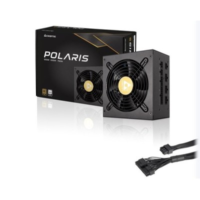 Блок живлення CHIEFTEC Polaris (750W), >90%, 80+ Gold, 120мм, 1xMB 24pin(20+4), 2xCPU 8pin(4+4), 3xMolex, 8xSATA, 4xPCIe 8pin(6+