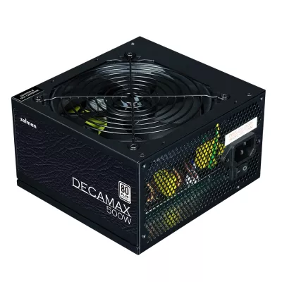 Блок живлення Zalman Decamax (500W) 85%, 80 Plus, 120мм, 1xMB 24pin(20+4), 1xCPU 8pin(4+4), 3xMolex, 4xSATA, 2xPCIe 8pin(6+2) (Z