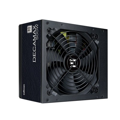 Блок живлення Zalman Decamax (500W) 85%, 80 Plus, 120мм, 1xMB 24pin(20+4), 1xCPU 8pin(4+4), 3xMolex, 4xSATA, 2xPCIe 8pin(6+2) (Z