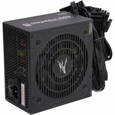 Блок живлення Zalman Megamax (600W), 83%, 80+ White, 120мм, 1xMB 24pin(20+4), 2xCPU (8pin+4pin) 4xMolex, 6xSATA, 2xPCIe 8pin(6+2