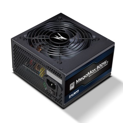Блок живлення Zalman Megamax (800W), 83%, 80+ White, 120мм, 1xMB 24pin(20+4), 2xCPU (8pin+(4+4)pin) 4xMolex, 8xSATA, 4xPCIe 8pin