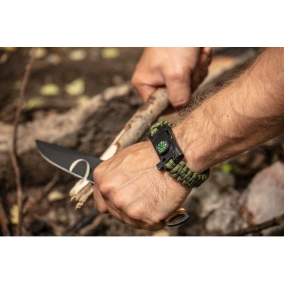 Браслет туристичний Neo Tools, 5в1, паракорд 3.5м, міцність 250кг, обхват 24см