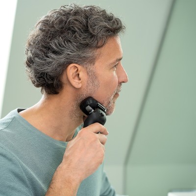 Бритва електр. Panasonic сіткова, 14000 об/хв, бритв.головок-6, Li-Ion, сух.+волог., тример, чорний (ES-LS6A-K820)