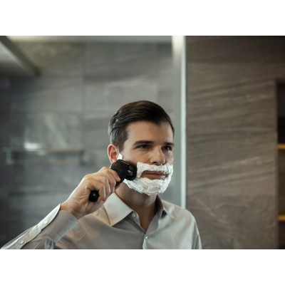 Бритва електр. Panasonic сіткова, 14000 об/хв, бритв.головок-6, Li-Ion, сух.+волог., тример, чорний (ES-LS6A-K820)