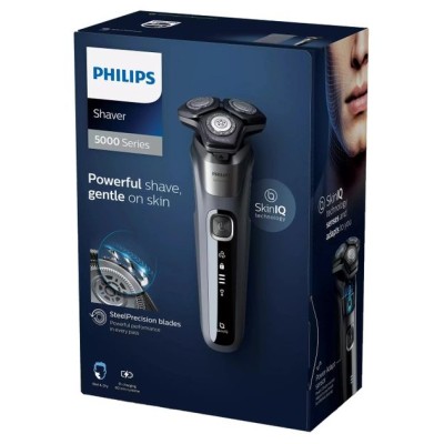 Бритва електр. Philips роторна Series 5000, 9Вт, бритв.головок-3, Li-Ion, сух.+волог., тример, сірий (S5887/10)