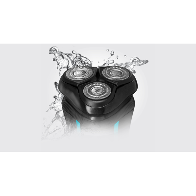 Бритва електр. Remington роторна Style Aqua, бритв.головок-3, Ni-Mh, сух.+волог., водонепрон., дорожн., чохол, чорно-синій (R600