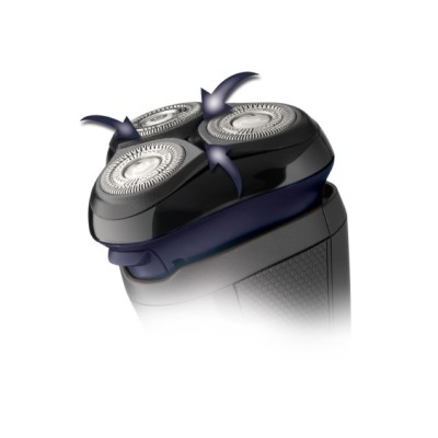 Бритва електр. Remington роторна Style Series, бритв.головок-3, от сети, сух., тример, чорно-синій (R3002)